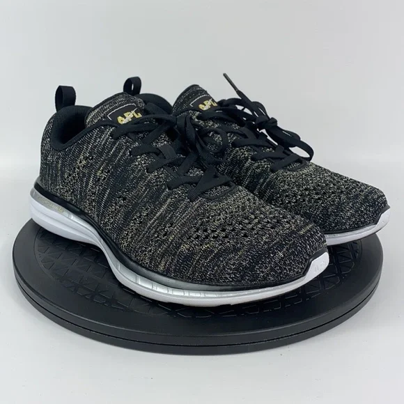 APL Techloom Pro Black/Gold Athletic Running Shoes Women's Size 9 - Picture 3 of 12